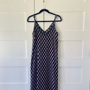 Navy Printed Maxi Dress